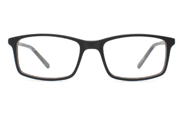 Men Vista Eyeglasses: Baker-Black - SpecSMART Eye Clinic (Front View)